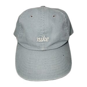 Vintage Nike Hat Cap Green Orange Strap Back Cotton Taiwan 1871 Embroidered